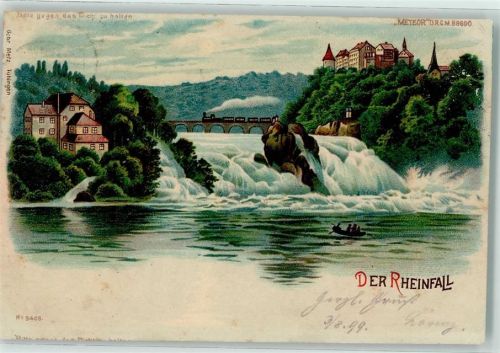 Schaffhausen 1899 Der Rheinfall