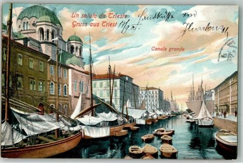 Trieste / Triest / Trst 1905 Hafen Canale grande