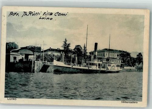 Luino 1925 Dampfschiff Hotel