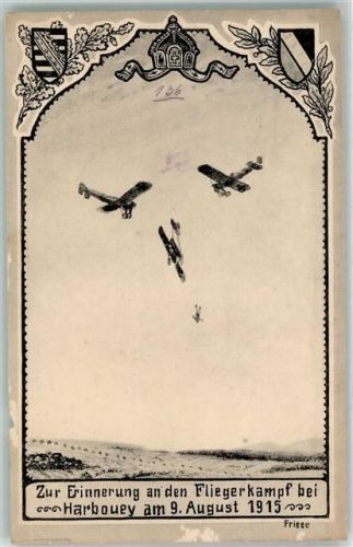 1915 Fliegerkampf bei Harbouey 1915 AK