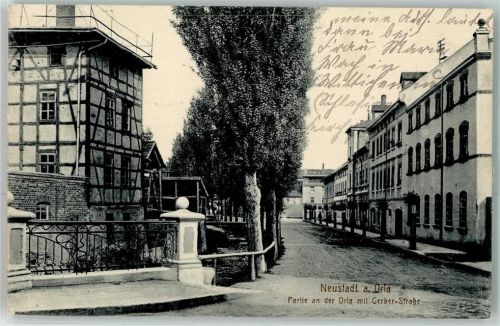 Neustadt 1916 an der Orla mit Gerber Straße