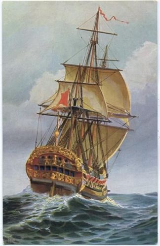 um 1910-20 Hamburgisches Konvoischiff, Marine-Galerie Nr. 176,Marine-Galerie