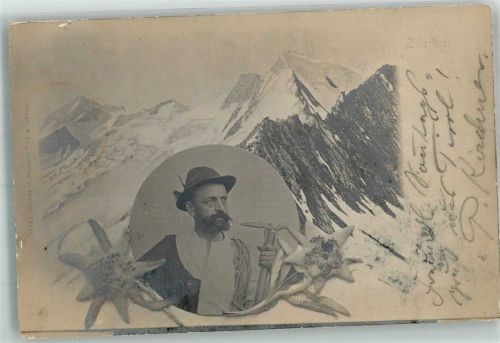 1904 Zillertal Edelweiß Berge Verlag Stengel