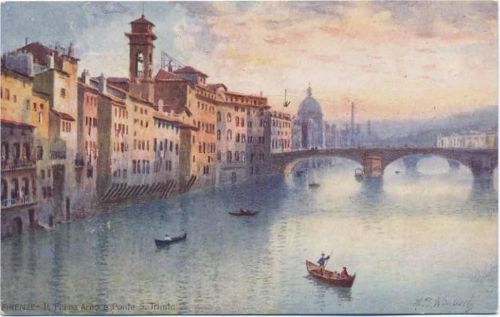 Firenze: Lt. Flume Arno e Ponte S. Trinita, Nr. 7989,Raphael Tuck & Sons,sign. H.B. Wimbusch