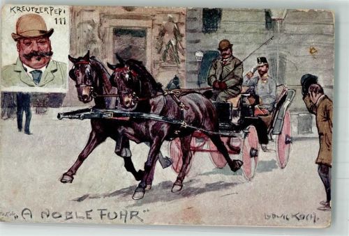 1908 sign. Koch, Ludwig A noble Fuhr Kreuzer Pepi Kutsche Uniform B.K.W.I. 948