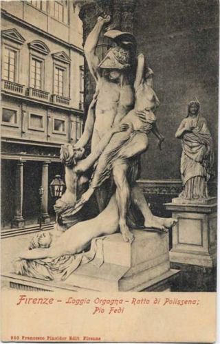 um 1900 Firenze, Italien, Loggia Orgagana - Ratto di Polissena, Pio Fedi