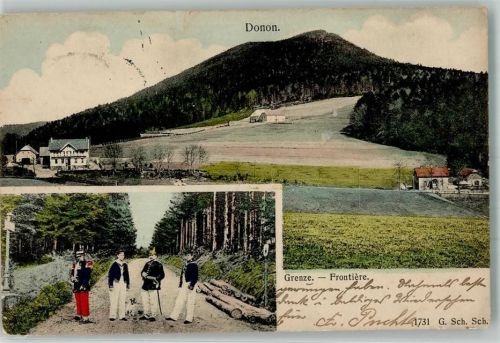 Grandfontaine 1914 Der Berg Donon Grenze Deutsche und französische Soldaten Feldpost WK I 30. Res.-Div.