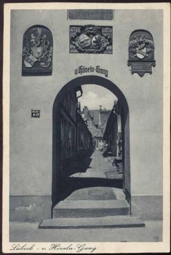 um 1942 Lübeck - v.Höveln-Gang, Kupfer-Tiefdruck,Photo-Castelli