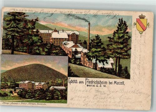 Friedrichsheim 1900 Lithographie Bei Marzell