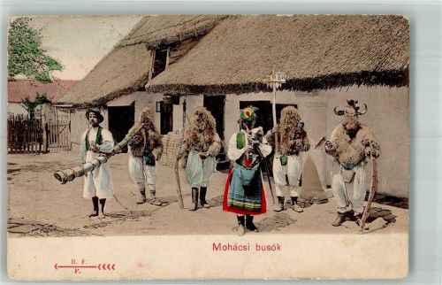 Mohatsch 1905 Mohacsi busok Folklore Alphorn Vertreibung des Winters