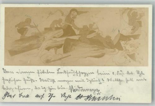 1901 Kleine Teufel reiten und fliegen auf Granaten + Adelskorrespondenz