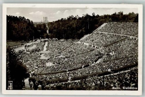 Wilmersdorf 1953 Waldbühne Luftpost Fliegeraufnahme
