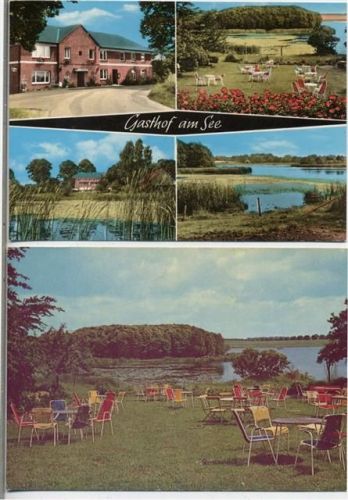 um 1965-70 Warder, 2 schöne AK, Gasthof -Am See- AKU1
