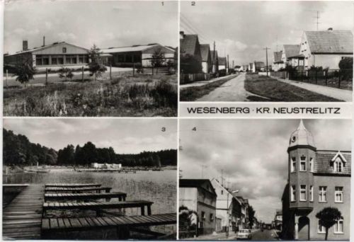 17255 O2084 Wesenberg um 1986 - Wesenberg: Kr. Neustrelitz, Polytechn. Oberschule, Mittelstraße, Bad am Gr. Weißen See,Bild und Heimat Reichenbach AKU1