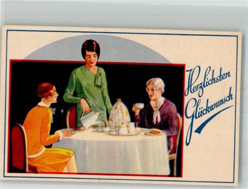 Bremen Eduscho Kaffeetafel Glückwunsch