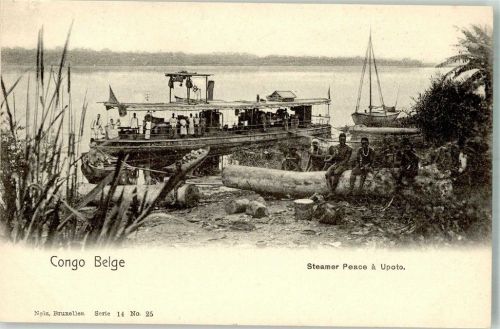 1905 Congo Belge Steamer Peace a Upoto