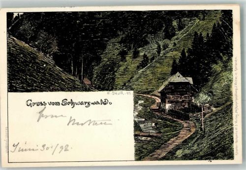 1898 Gruss aus Schwarzwaldhaus Velten Verlag Nr. 5