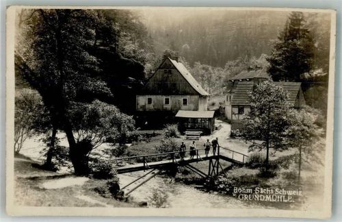 Radeberg 1925 Grundmühle Böhm.Sächs. Schweiz