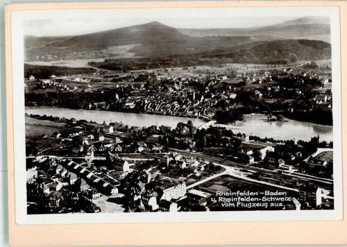 Rheinfelden Fliegeraufnahme Original aufmontierte Verlagsmusterkarte