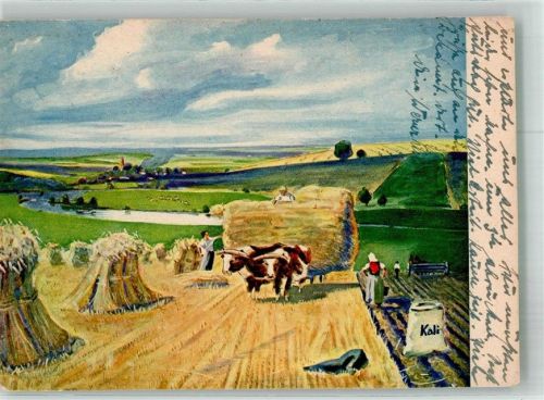 1928 Landwirtschaft Ähren-Ernte Kali Dünger