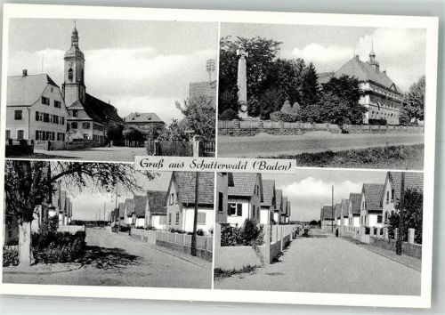 77746 W7601 Schutterwald - Denkmal Dorfstraßen Dorfkirche