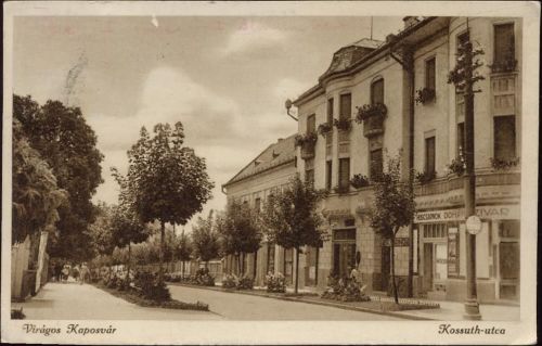 1937 Kaposvar, Viragos, Ungarn, Kossuth-utca,Barasits