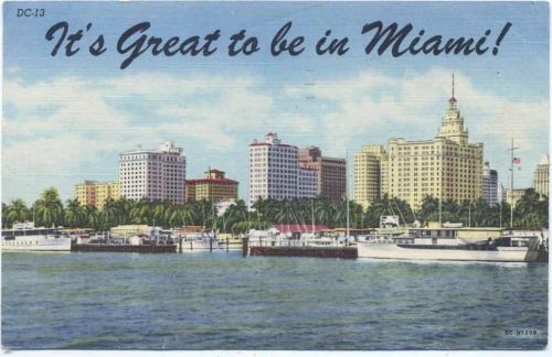 1954 Miami: Ansicht, Jachten, -It´s Great to be in Miami-