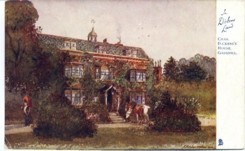 1907 Gadshill, Char. Dickens House, -OILETTE- Postcard 1163, England,Raphael Tuck & Fils Ltd.