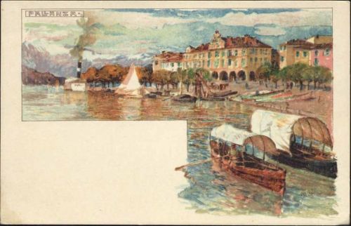 um 1910 Pallanza, Ansicht.,sign. M. Wielandt