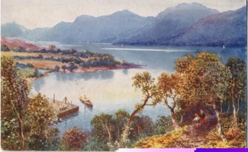 um 1910/20 Foyers Pier, Loch Ness,Raphael Tuck & Sons,sign. Oilette AKU2