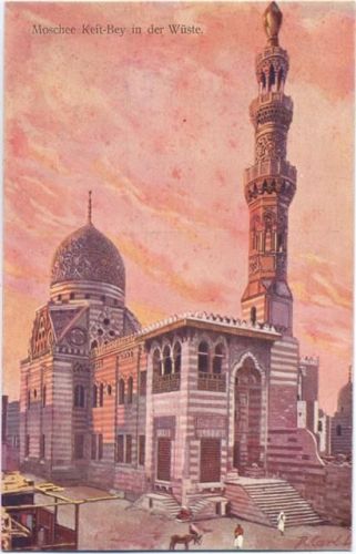 1910/20 Moschee Keit-Bey in der Wüste,sign. R. Carl