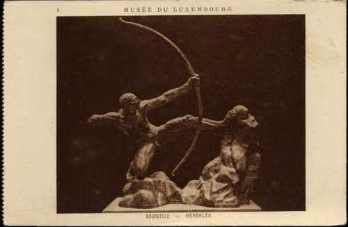 um 1920/30 Skulptur, Bogenschütze, Museum Luxenburg,Braun & Cie