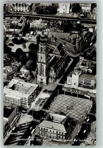 Groningen 1959 Fliegeraufnahme Grote Markt