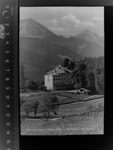 83313 W8227 Alzing , Kr Traunstein, Oberbay GLASNEGATIV Genesungsheim