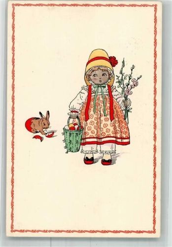 Ostern Kind Korb mit Eier Verlag M. Munk Nr. 1062