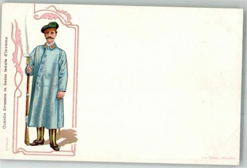 Roma 1899 Guardia Svizzera in bassa tenuta d`inverno Jugendstil