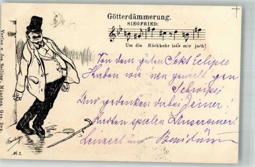 1898 Götterdämmerung Noten Verlag Seiling Nr. 2 + Adelskorrespondenz