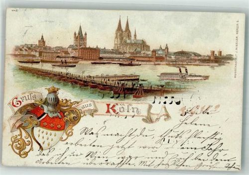 Köln Deutz 105 1897 Wappen Schiffbrücke