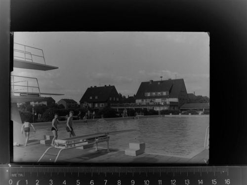 45731 W4355 Waltrop GLASNEGATIV Freibad