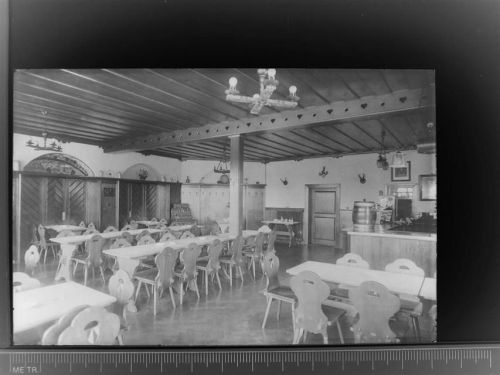31867 W3255 Lauenau GLASNEGATIV Gasthaus Felsenkeller