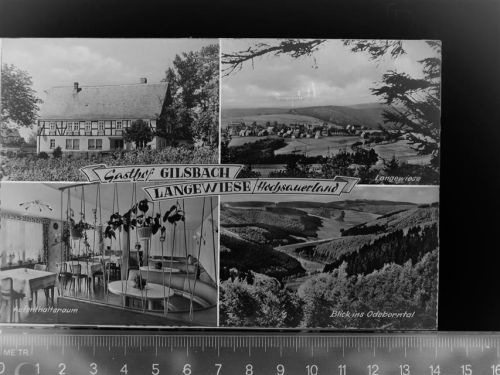 59955 W5788 Langewiese GLASNEGATIV Gasthof Gilsbach