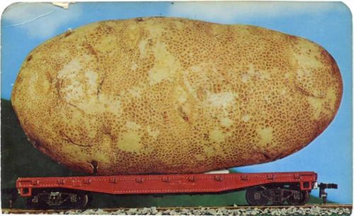 um 1950 Große Kartoffel, Güterwagen, Eisenbahn, Landwirtschaft,Ross Hall Scenics