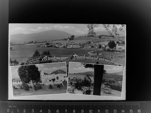 94256 W8371 Drachselsried GLASNEGATIV Gasthof, Pension Bruckmayer