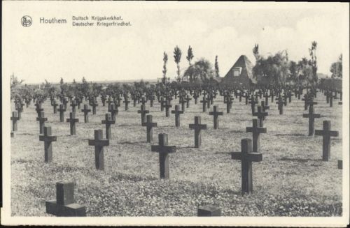 um 1920/30 Houthem, Deutscher Kriegerfriedhof (German war churchyard), Belgien (Belgium).,Ern. Thill AKU1