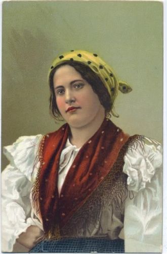 um 1910/20 Frau in Trachten, Nr. 19828.,Stengel & Co