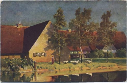 um 1910/20 Künstler AK, -Der letzte Sonnengruß-, Nr. 74,G. Hirths Verlag,sign. Prof. P.W. Keller