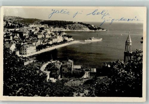 Hvar 1961 Hafen Ort lt. Stempel