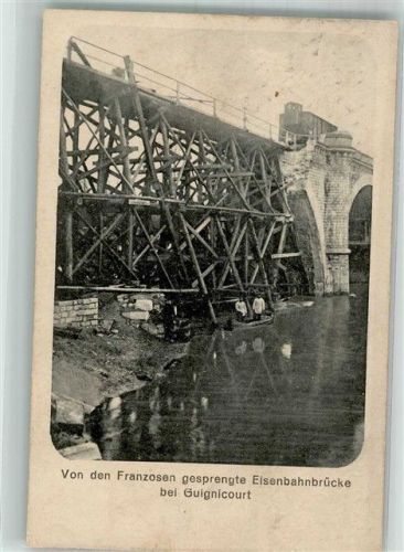 Guignicourt WK I Eisenbahn-Brücke gesprengt