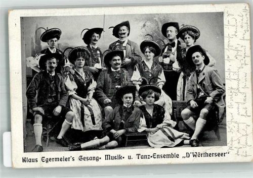 1912 Das Gesang- Musik und Tanzensemble D'Wörtherseer unter Klaus Egermeier in Tracht