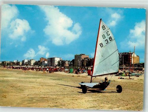De Panne 1968 Segelpartie am Strand Schwimmbad